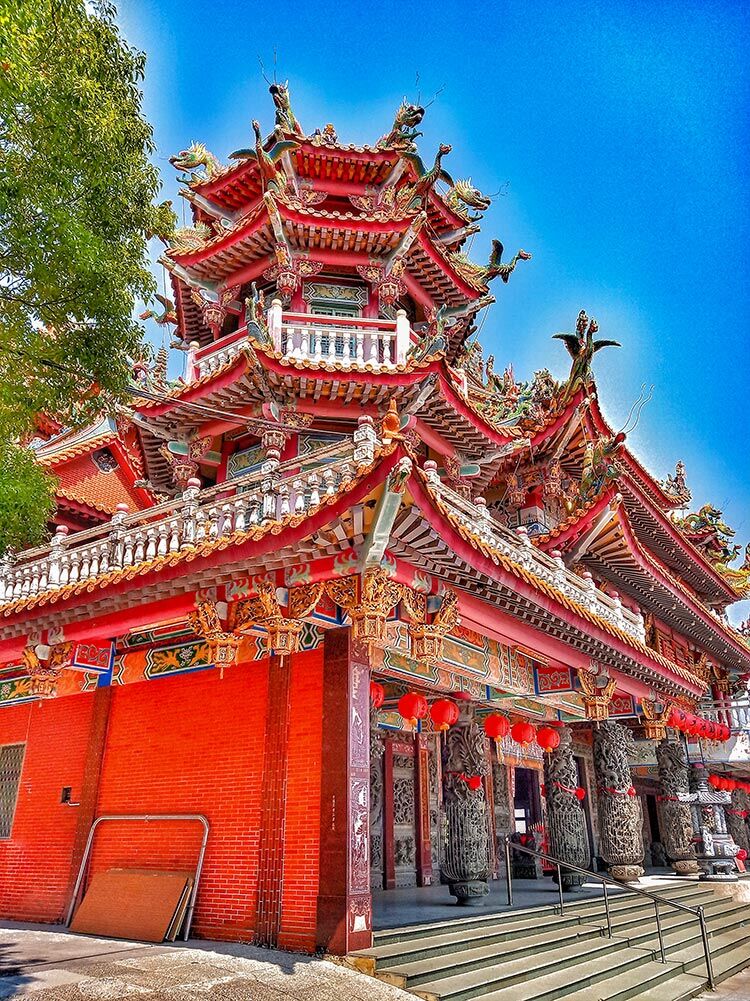 Sebuah menara kuil yang unik di Tainan