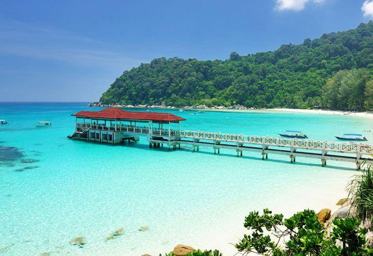 Pemandangan Pantai Romantik Di Pulau Perhentian