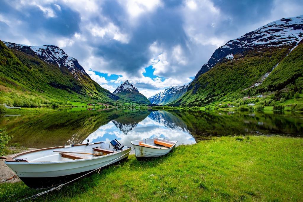 Alam Semula Jadi Norway landskap semula jadi.