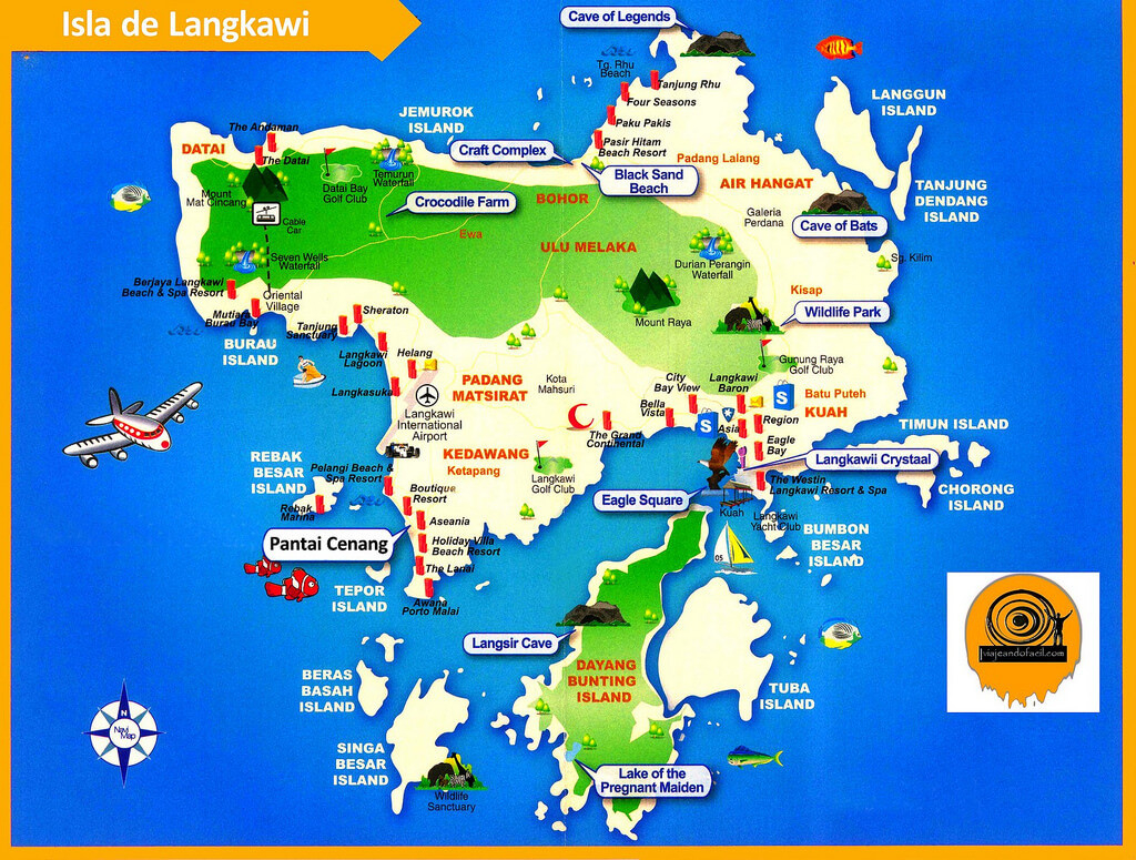 Tempat Menarik di Langkawi Map
