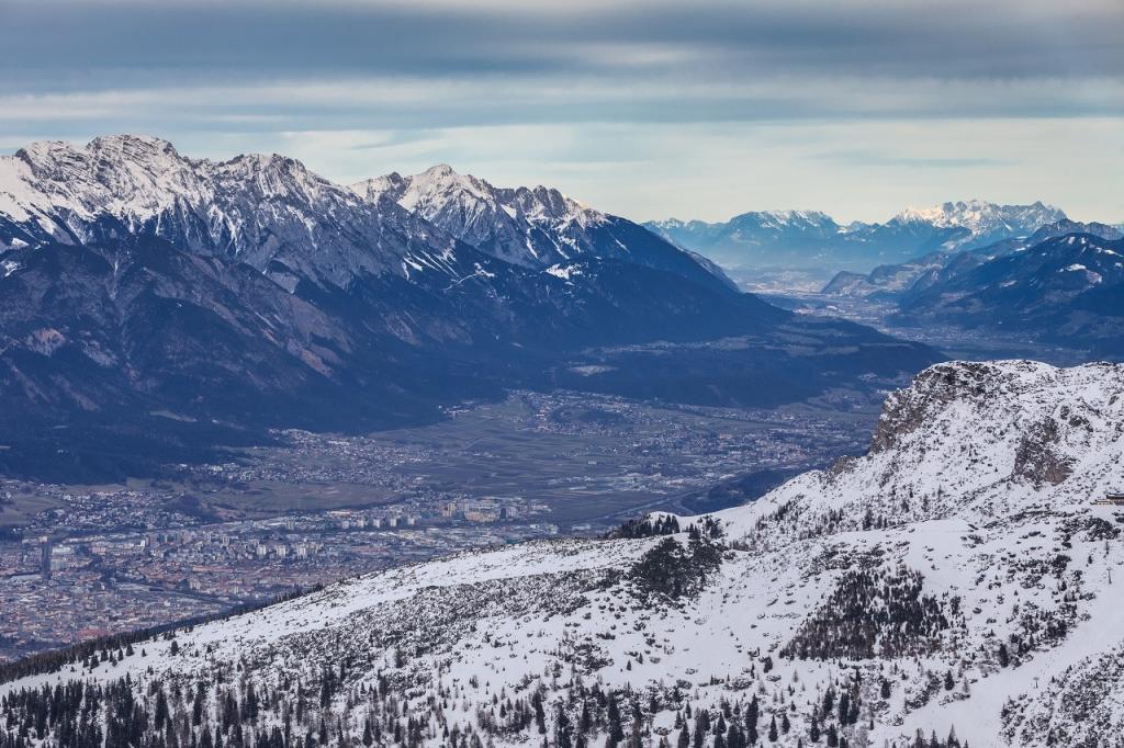 view of the ski region Axamer Lizum, Austria