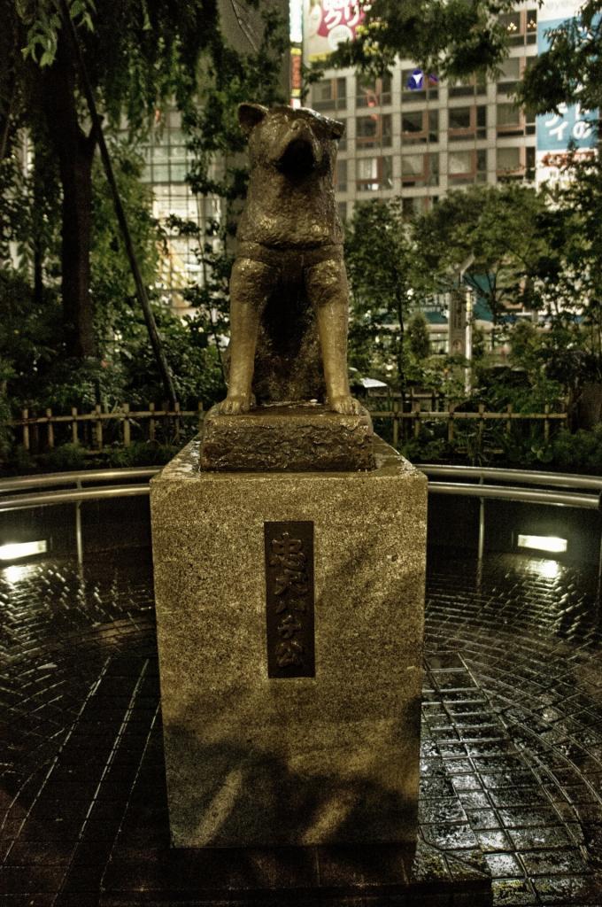 Tempat pertemuan yang terkenal dengan patung gangsa yang menghormati Hachiko, anjing Akita yang setia