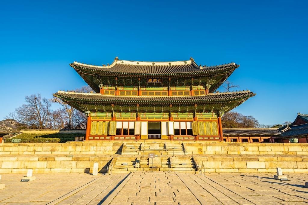 Beautiful architecture building Changdeokgung palace in Seoul ci