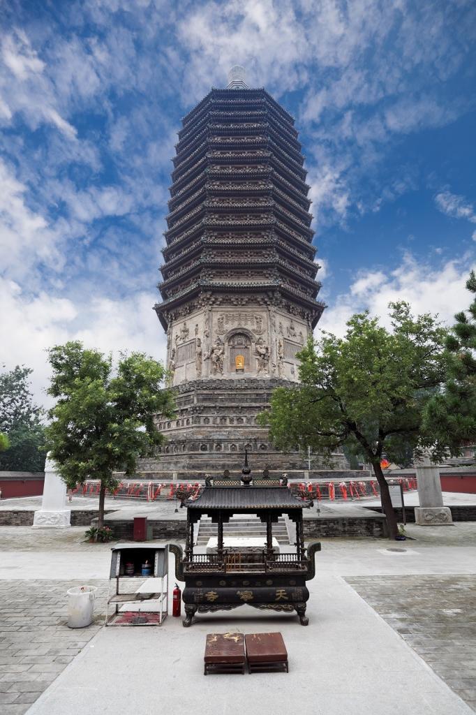 a buddha pagoda in beijing tianning temple,China
