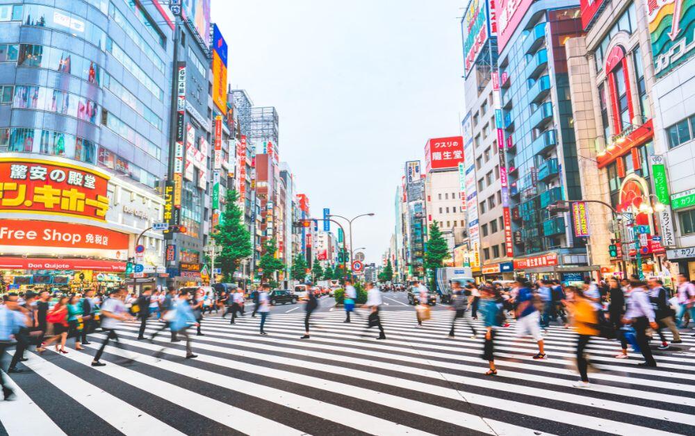 Shibuya Crossing aerial view