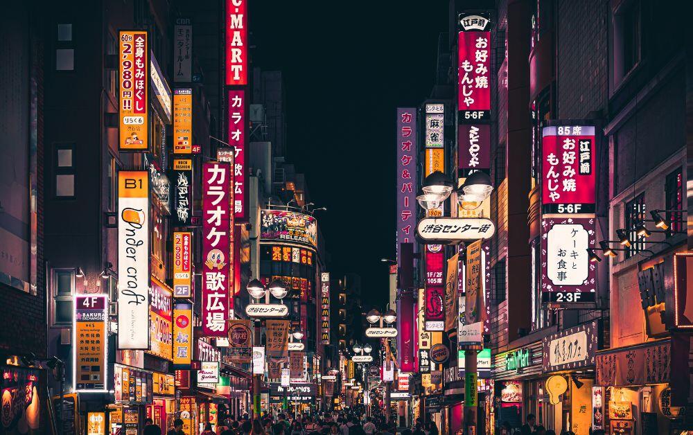 Tokyo neon street night