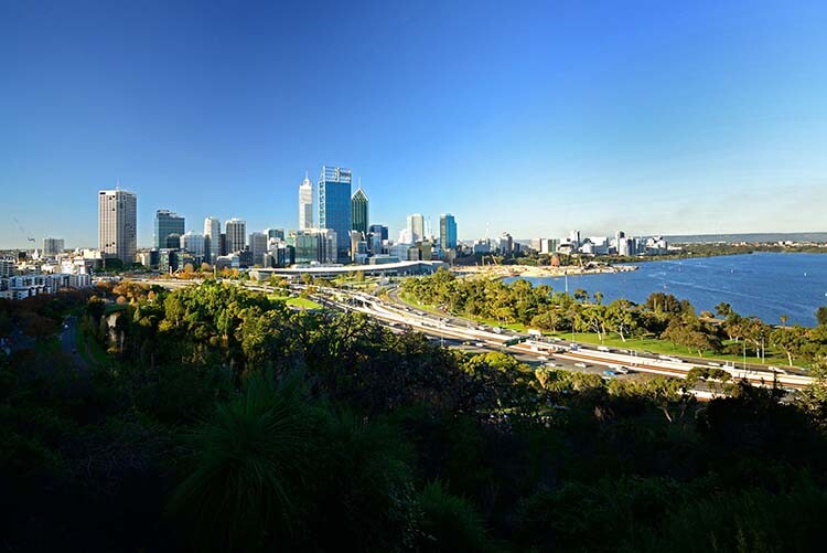 A city view of Perth, Western Australia