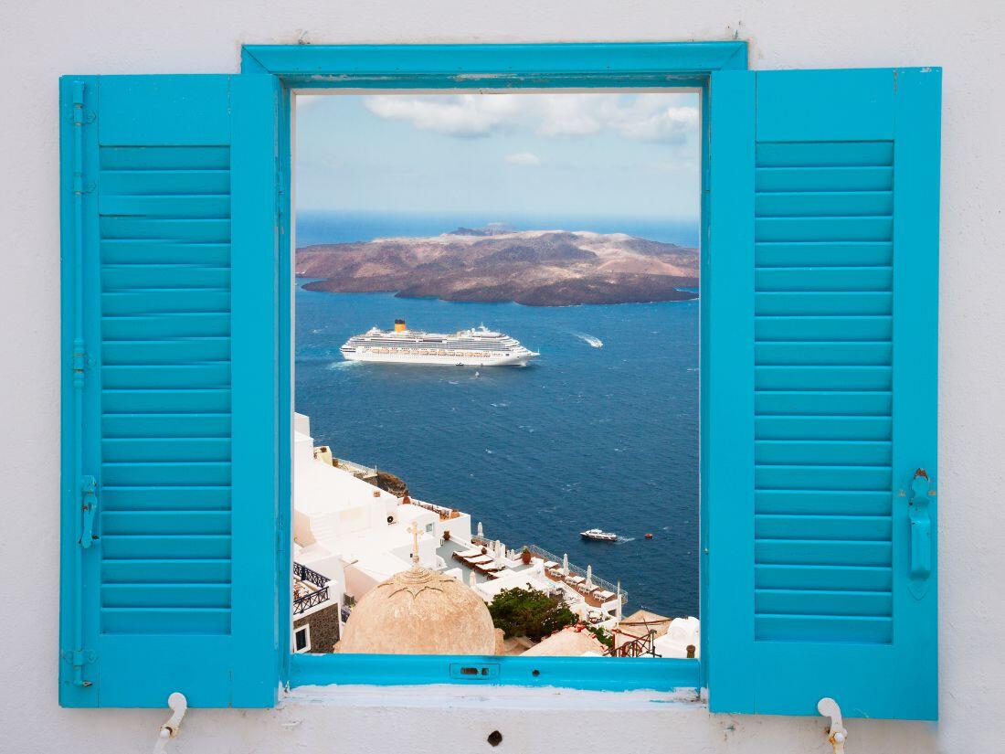 Pemandangan Santorini