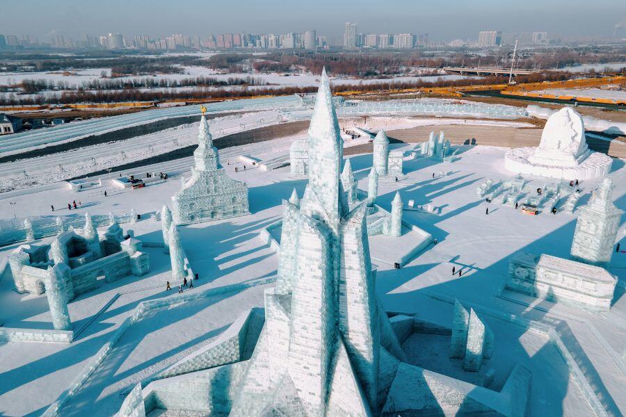 Harbin Ice and Snow World in Harbin, Heilongjiang, China